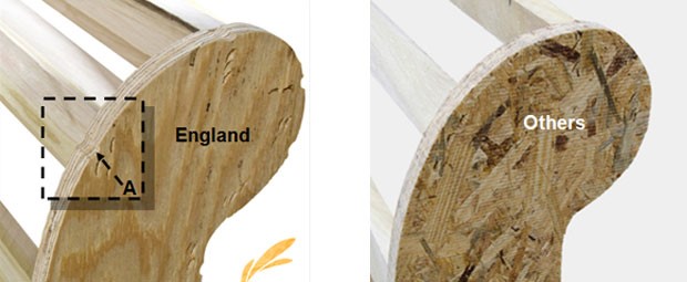 Difference between England Furniture frame and the competition